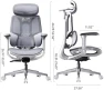 Превью E3 Air 2026 Ergonomic Office Chair — Smart Chairs, Hbada