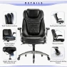 Превью Ergonomic Computer Desk Chair, High Back Leather Chair with Padded Flip-up Arms, Swivel Home Office Chair Upgraded... — Smart Chairs, COLAMY