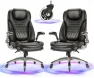 Превью Ergonomic Computer Desk Chair, High Back Leather Chair with Padded Flip-up Arms, Swivel Home Office Chair Upgraded... — Smart Chairs, COLAMY