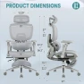 Превью Ergonomic Office Chair with Massage and Heat, Reclining Mesh Chair with Footrest and 6D Armrest, Adjustable Headrest and... — Smart Chairs, JUMMICO