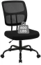 Превью Armless Home Office Chair, Small Ergonomic Mesh Back Desk Chair with Lumbar Support and Wheels — Smart Chairs, CLATINA