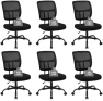 Превью Armless Home Office Chair, Small Ergonomic Mesh Back Desk Chair with Lumbar Support and Wheels — Smart Chairs, CLATINA