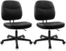 Превью Armless Home Office Chair, Small Ergonomic Mesh Back Desk Chair with Lumbar Support and Wheels — Smart Chairs, CLATINA