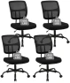 Превью Armless Home Office Chair, Small Ergonomic Mesh Back Desk Chair with Lumbar Support and Wheels — Smart Chairs, CLATINA