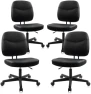 Превью Armless Home Office Chair, Small Ergonomic Mesh Back Desk Chair with Lumbar Support and Wheels — Smart Chairs, CLATINA