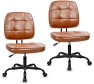 Превью Armless Home Office Chair, Small Ergonomic Mesh Back Desk Chair with Lumbar Support and Wheels — Smart Chairs, CLATINA