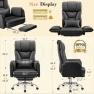 Превью Big and Tall Office Chair, 400LBS Wide Leather Executive Chair, Reversible Armrest for Pets Criss Cross Legged, 135°... — Smart Chairs, FelixKing