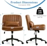 Превью Criss Cross Chair with Wheels Armless Wide Cross Legged Office Chair — Smart Chairs, TUNYI