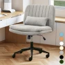 Превью Criss Cross Chair with Wheels Armless Wide Cross Legged Office Chair — Smart Chairs, TUNYI