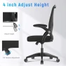 Превью Ergonomic Office Chair, Mid Back Desk Chairs with Adjustable Height, Swivel Chair with Flip-Up Arms and Lumbar Support,... — Smart Chairs, naspaluro