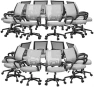 Превью Ergonomic Office Chair Pack of 2 — Smart Chairs, Magshion