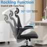 Превью Ergonomic Office Chair with Headrest, Lumbar Support & Flip-up Armrests — Smart Chairs, OwgeinSet