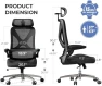 Превью Ergonomic Office Chair with Headrest, Lumbar Support, Flip-Up Armrests, Thick Memory Foam Seat — Smart Chairs, FAMIDOLE