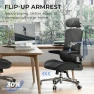 Превью Ergonomic Office Chair with Headrest, Lumbar Support, Flip-Up Armrests, Thick Memory Foam Seat — Smart Chairs, FAMIDOLE