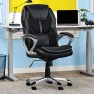 Превью Executive Office Chair with Faux Leather and Mesh, Adjustable Ergonomic Comfy Seat with Lumbar Support — Smart Chairs, Serta