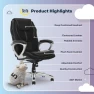 Превью Executive Office Chair with Faux Leather and Mesh, Adjustable Ergonomic Comfy Seat with Lumbar Support — Smart Chairs, Serta