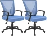 Превью Mid Back Swivel Office Chair with Lumbar Support and Armrest — Smart Chairs, Furmax