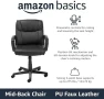 Превью Office Task Chair with Adjustable Height, 360° Swivel, Padded Armrests, Mid-Back, Rolling — Smart Chairs, Amazon Basics