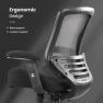Превью 400lbs Mid Back Mesh Ergonomic Drafting Chair for Standing Desk Office Wide Chair with Built-in Lumbar Support, Big... — Smart Chairs, BOLISS