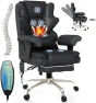 Превью 7-Point Massage Office Chair with Heated Desk, Ergonomic Executive Chair with Footrest, Adjustable Armrest — Massage Chairs, Mvpipi