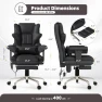 Превью 7-Point Massage Office Chair with Heated Desk, Ergonomic Executive Chair with Footrest, Adjustable Armrest — Massage Chairs, Mvpipi
