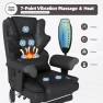 Превью 7-Point Massage Office Chair with Heated Desk, Ergonomic Executive Chair with Footrest, Adjustable Armrest — Massage Chairs, Mvpipi