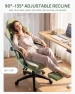 Превью Breathable Fabric Gaming Chair with Gel Pad and Footrest — Smart Chairs, Dowinx