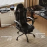 Превью Gaming Chair with Footrest, Ergonomic Leather Mesh Chair, Massage Lumbar Support — Smart Chairs, Dowinx