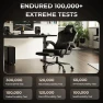 Превью Gaming Chair with Footrest, Ergonomic Leather Mesh Chair, Massage Lumbar Support — Smart Chairs, Dowinx