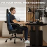 Превью Gaming Chair with Footrest, Ergonomic Leather Mesh Chair, Massage Lumbar Support — Smart Chairs, Dowinx
