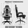 Превью Gaming Chair with Footrest, Ergonomic Reclining, Lumbar Support & Massage, High Back Racing Style, Adjustable Headrest,... — Smart Chairs, Mr IRONSTONE