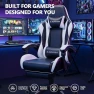 Превью Gaming Chair with Footrest, Ergonomic Reclining, Lumbar Support & Massage, High Back Racing Style, Adjustable Headrest,... — Smart Chairs, Mr IRONSTONE