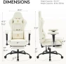 Превью Gaming Chair with Footrest, Massage Lumbar Support — Massage Chairs, Morkprism