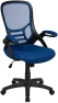 Превью High-Back Swivel Office Chair with Adjustable Lumbar Support and Seat Height, Ergonomic Mesh Desk Chair with Flip-Up... — Smart Chairs, Flash Furniture