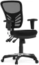 Превью Mid-Back Swivel Desk Chair with Wheels, Mesh Back, Padded Seat, and Armrests — Smart Chairs, Flash Furniture