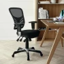 Превью Mid-Back Swivel Desk Chair with Wheels, Mesh Back, Padded Seat, and Armrests — Smart Chairs, Flash Furniture