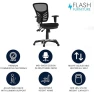 Превью Mid-Back Swivel Desk Chair with Wheels, Mesh Back, Padded Seat, and Armrests — Smart Chairs, Flash Furniture
