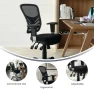 Превью Mid-Back Swivel Desk Chair with Wheels, Mesh Back, Padded Seat, and Armrests — Smart Chairs, Flash Furniture