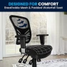 Превью Mid-Back Swivel Desk Chair with Wheels, Mesh Back, Padded Seat, and Armrests — Smart Chairs, Flash Furniture