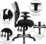 Превью Mid-Back Swivel Desk Chair with Wheels, Mesh Back, Padded Seat, and Armrests — Smart Chairs, Flash Furniture
