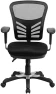 Превью Mid-Back Swivel Desk Chair with Wheels, Mesh Back, Padded Seat, and Armrests — Smart Chairs, Flash Furniture