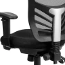 Превью Mid-Back Swivel Desk Chair with Wheels, Mesh Back, Padded Seat, and Armrests — Smart Chairs, Flash Furniture