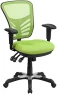 Превью Mid-Back Swivel Desk Chair with Wheels, Mesh Back, Padded Seat, and Armrests — Smart Chairs, Flash Furniture