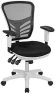 Превью Mid-Back Swivel Desk Chair with Wheels, Mesh Back, Padded Seat, and Armrests — Smart Chairs, Flash Furniture