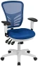 Превью Mid-Back Swivel Desk Chair with Wheels, Mesh Back, Padded Seat, and Armrests — Smart Chairs, Flash Furniture