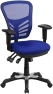 Превью Mid-Back Swivel Desk Chair with Wheels, Mesh Back, Padded Seat, and Armrests — Smart Chairs, Flash Furniture