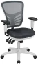 Превью Mid-Back Swivel Desk Chair with Wheels, Mesh Back, Padded Seat, and Armrests — Smart Chairs, Flash Furniture