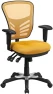 Превью Mid-Back Swivel Desk Chair with Wheels, Mesh Back, Padded Seat, and Armrests — Smart Chairs, Flash Furniture