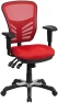 Превью Mid-Back Swivel Desk Chair with Wheels, Mesh Back, Padded Seat, and Armrests — Smart Chairs, Flash Furniture