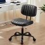 Превью Small Office Desk Chair - Armless PU Leather with Lumbar Support — Smart Chairs, Sweetcrispy